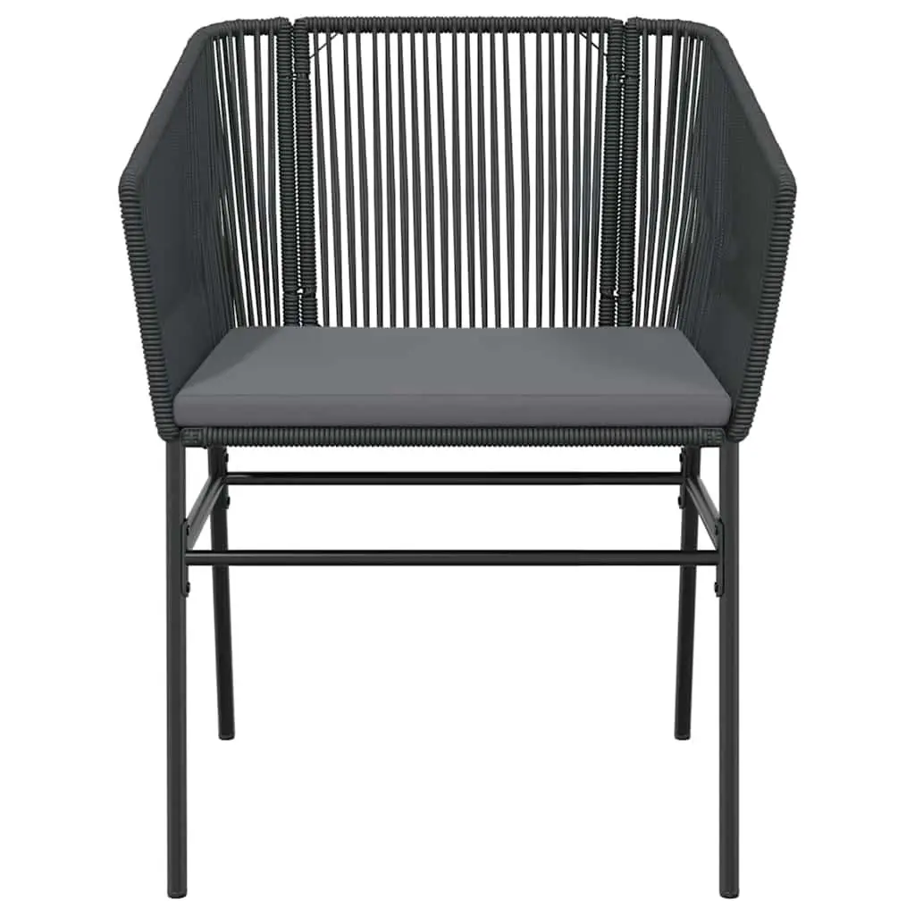5 Piece Black Dining Set for Outdoor Dining