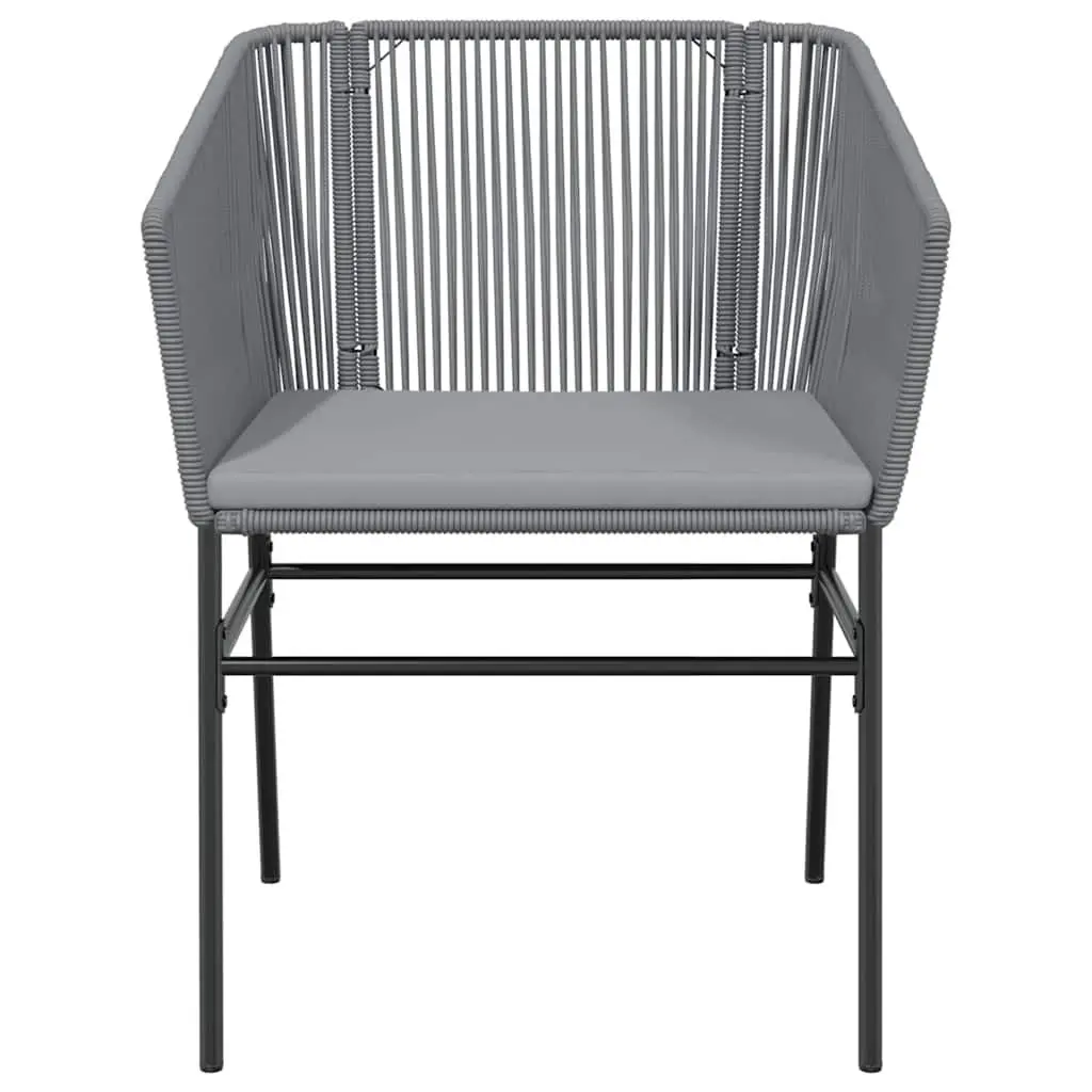 Garden Dining Set 5 Piece Outdoor Furniture Poly Rattan Chairs Table Grey