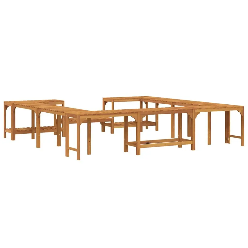 Hot Tub Surround Solid Acacia Wood Brown 255x255x55.5cm Outdoor Enclosure Spa Deck