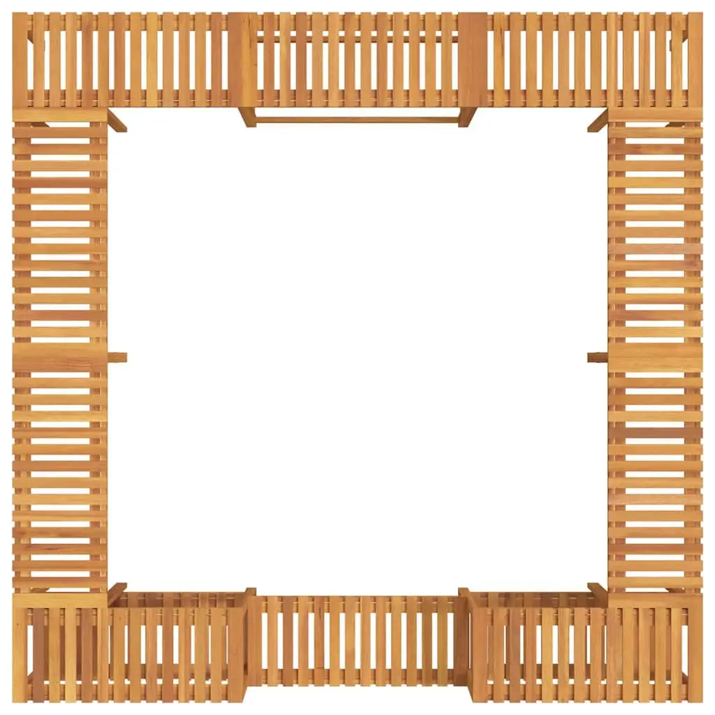 Hot Tub Surround Solid Acacia Wood Brown 255x255x55.5cm Outdoor Enclosure Spa Deck