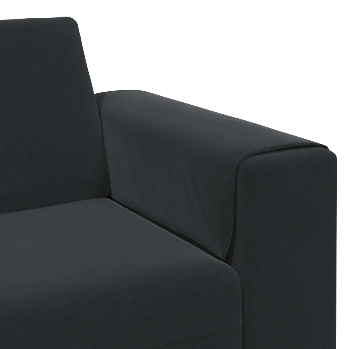 3 Piece Black Sofa Set