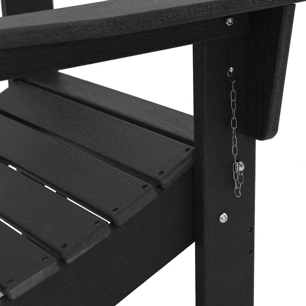 Outdoor Chair Set of 2 Modern Garden Seating Black Contemporary Design Armrests
