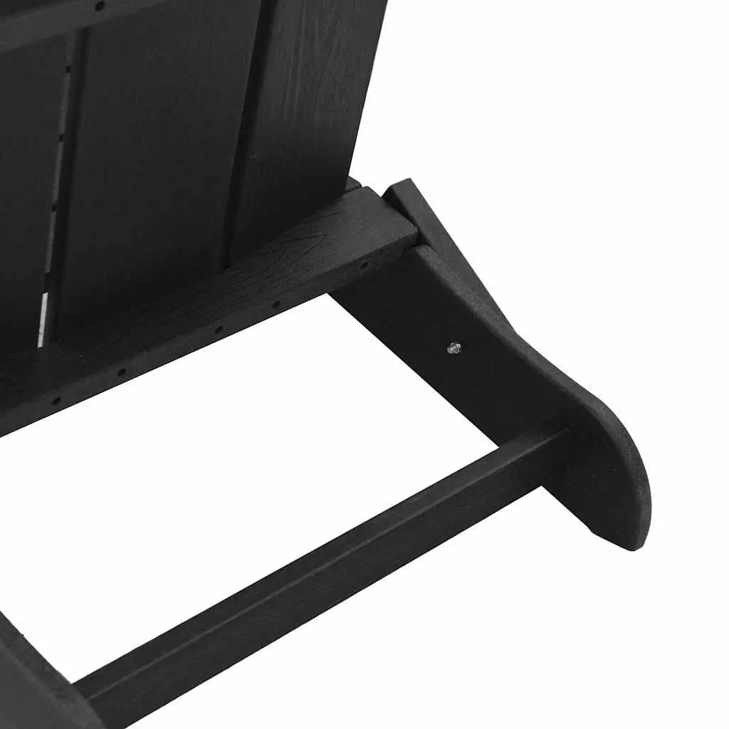 Outdoor Chair Set of 2 Modern Garden Seating Black Contemporary Design Armrests