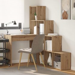 Friendly Brown Corner Desk with Storage for Home Offices