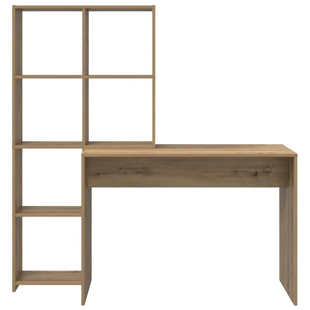 Desk Engineered Wood Home Office Workspace Study Gaming Furniture Brown Modern