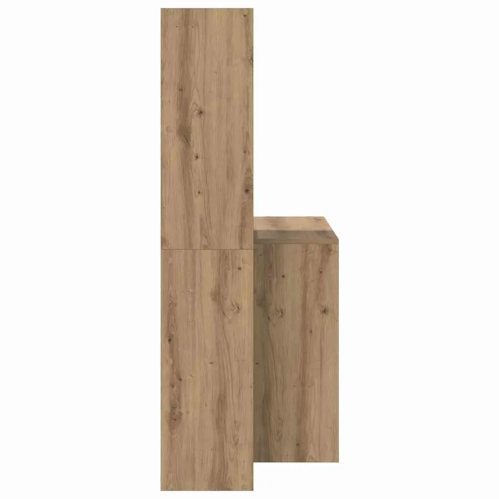 Desk Engineered Wood Home Office Workspace Study Gaming Furniture Brown Modern