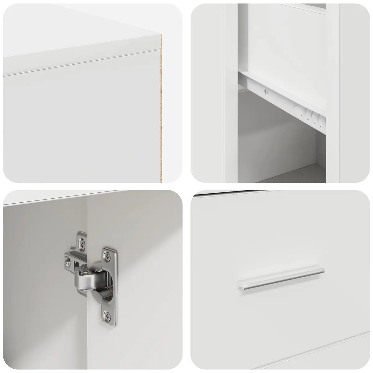 Corner Desk with Drawer White 102 x 88 x 75 cm Modern Office Workstation
