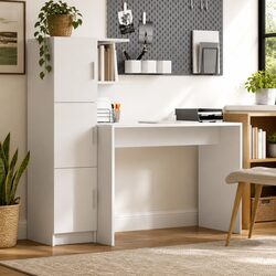 Friendly White Desk with Storage for Your Space