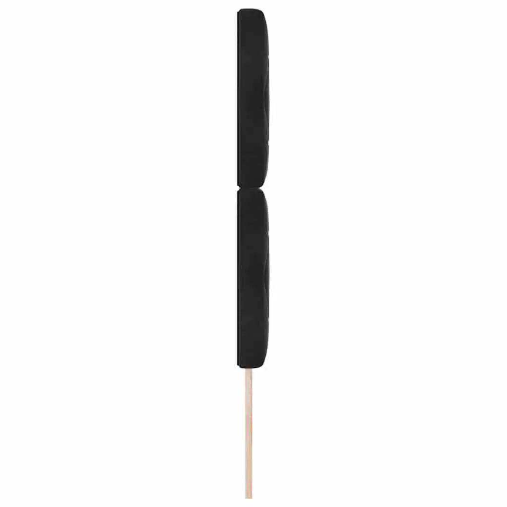 Headboard Black Velvet Upholstered 80cm Modern Bedroom Wall Mount Backrest