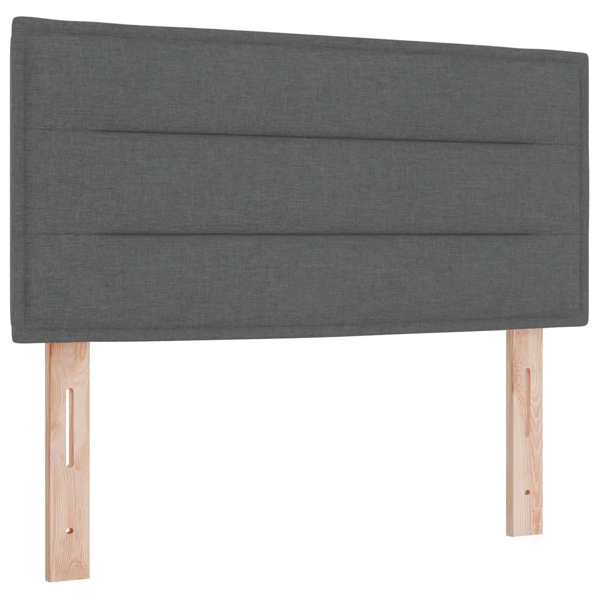 LED Headboard Adjustable Height Dark Grey Fabric 100cm with RGB Strip Lights