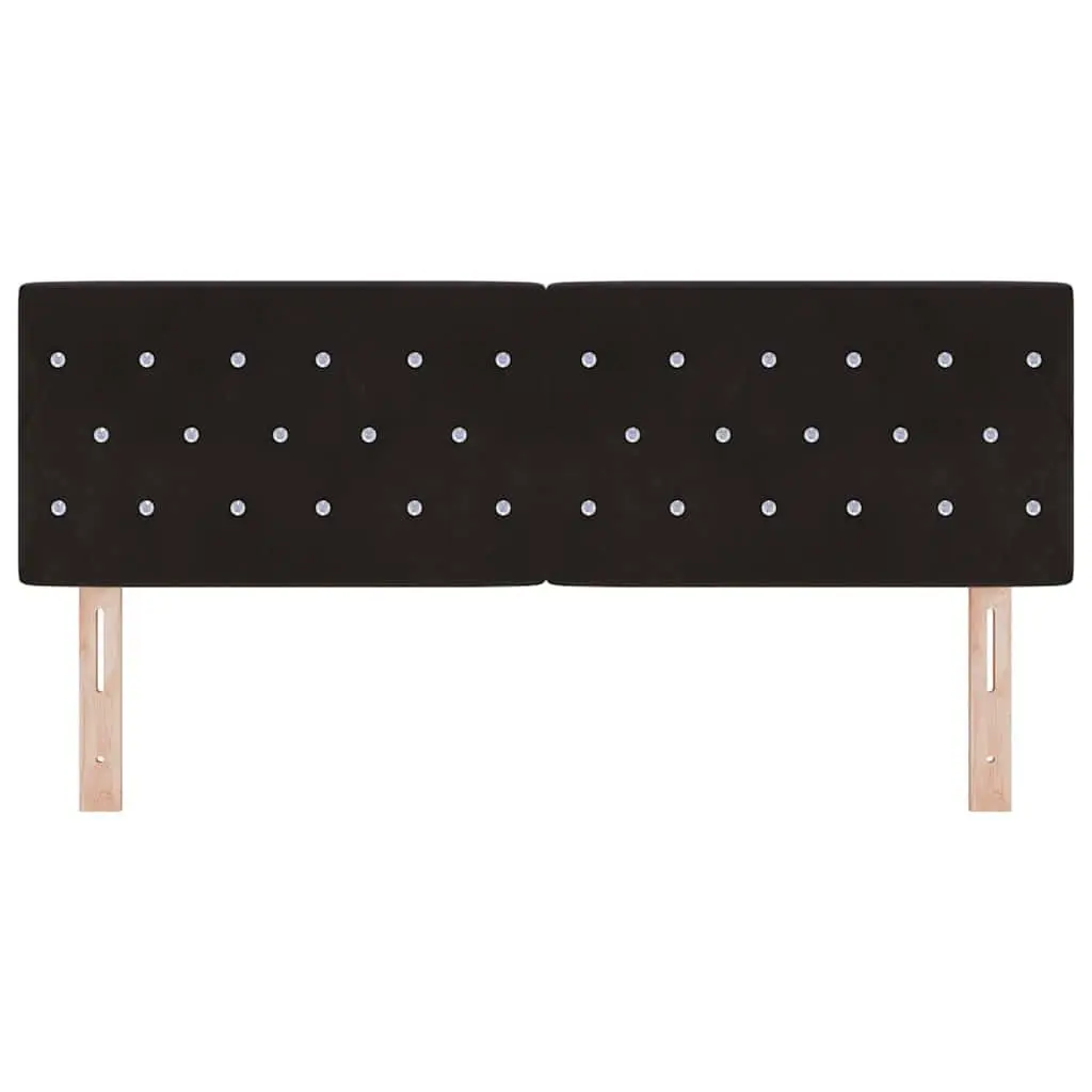 LED Headboard Adjustable Height Black 160 cm with RGB Strip Lights