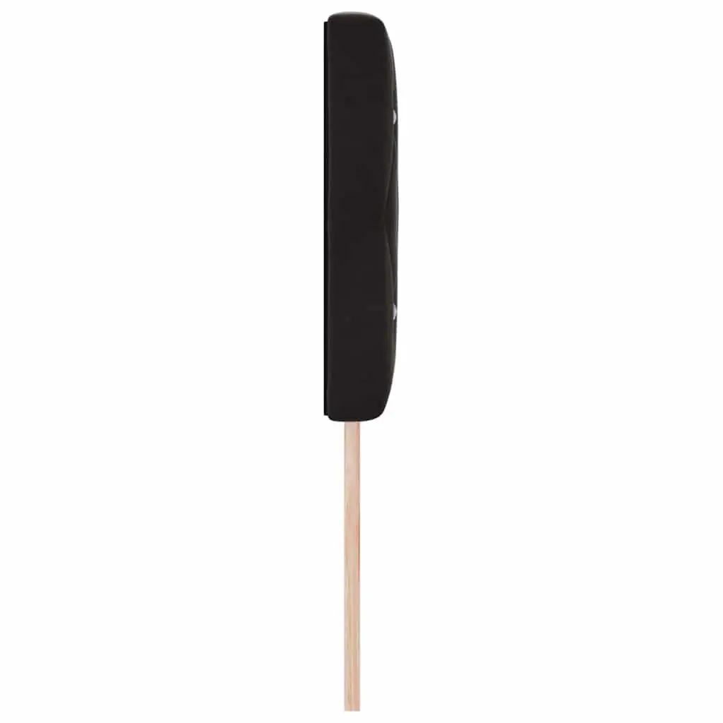 LED Headboard Adjustable Height Black 160 cm with RGB Strip Lights