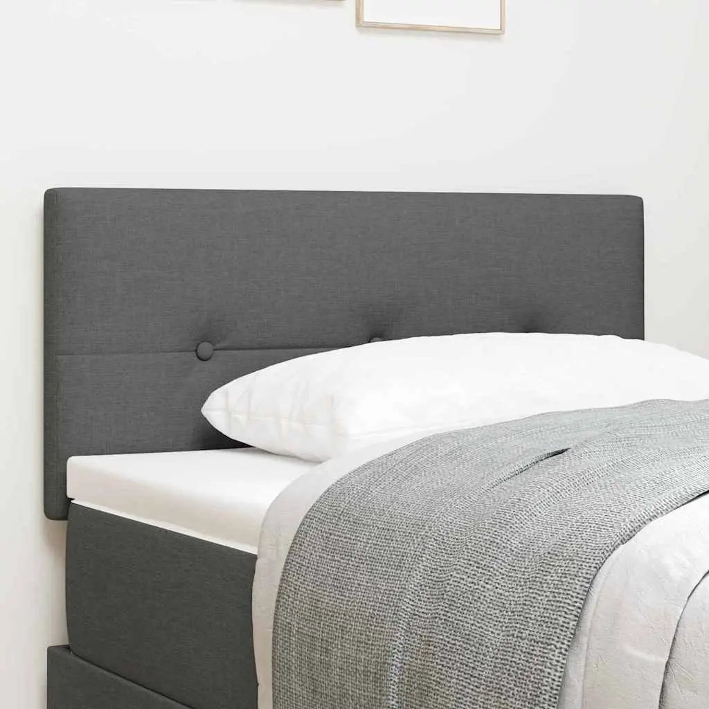 Wall Mounted LED Headboard Adjustable Height Grey Fabric 100cm