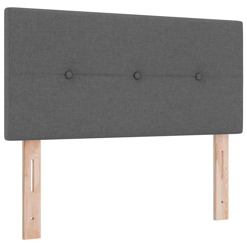 Wall Mounted LED Headboard Adjustable Height Grey Fabric 100cm