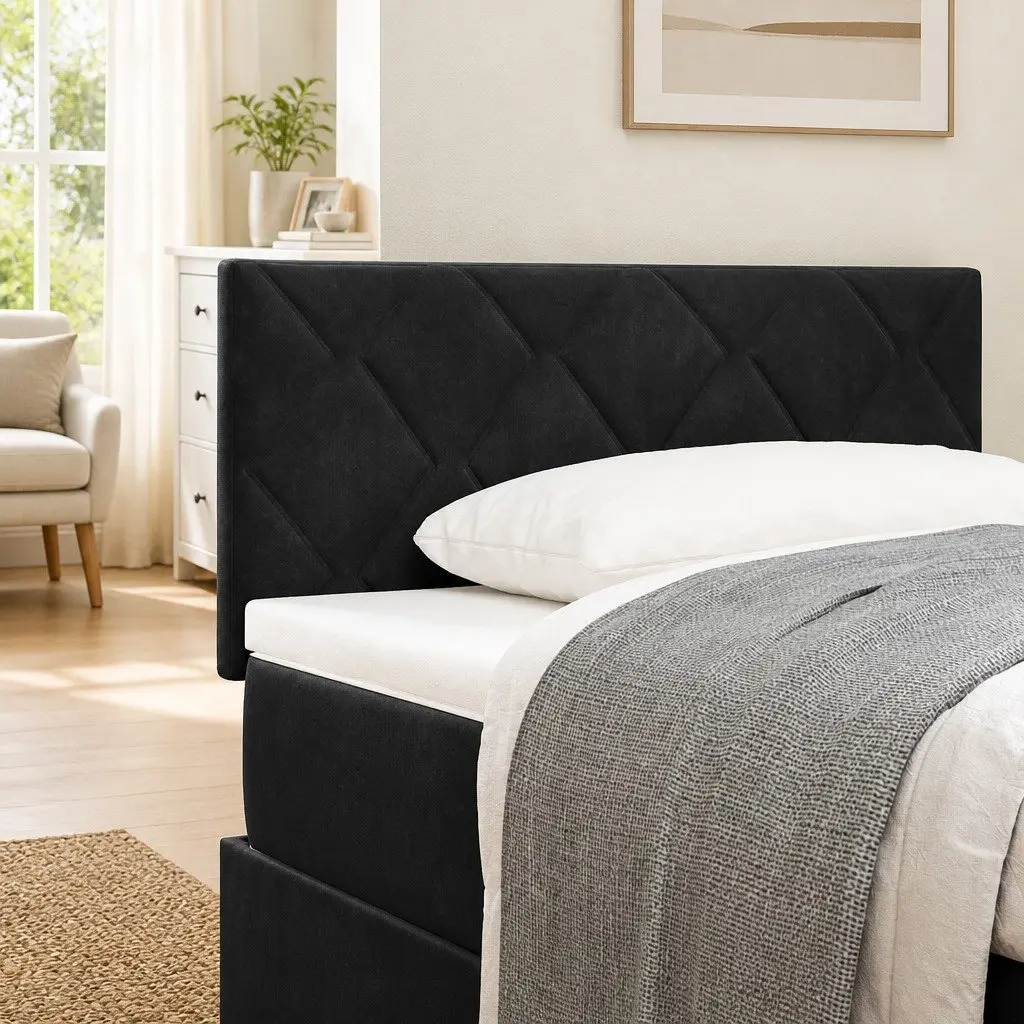 100 cm Black LED Headboard