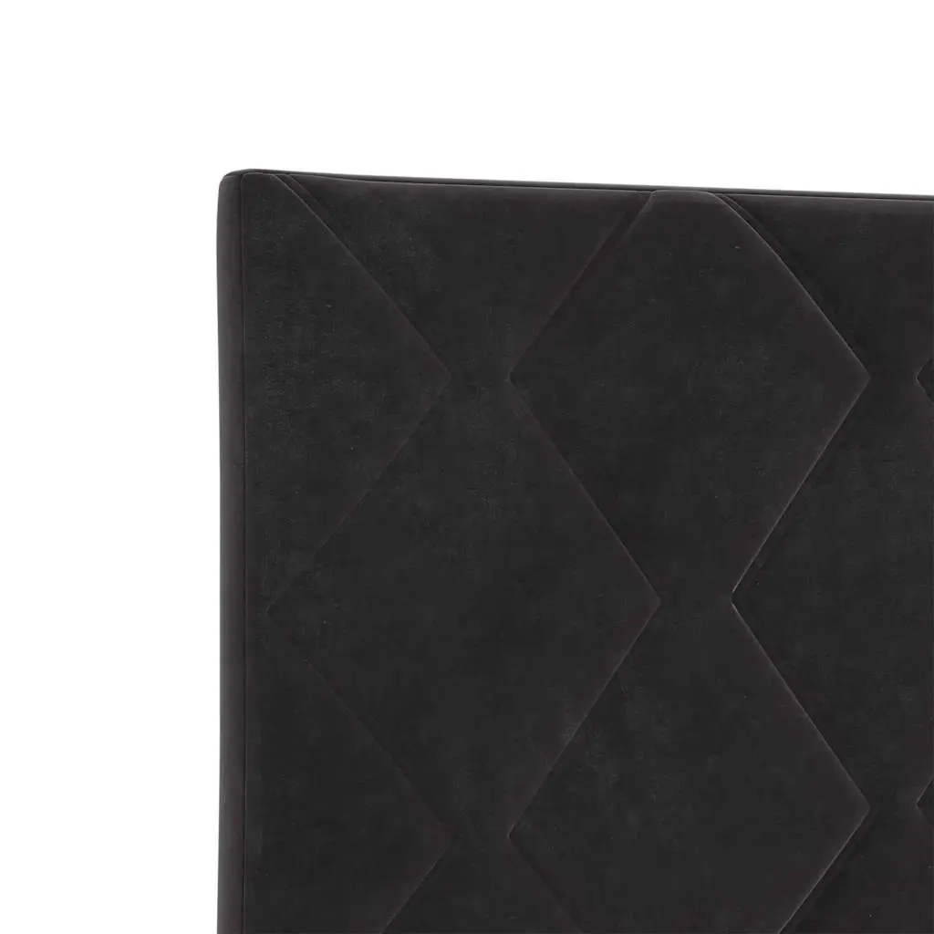 LED Headboard Modern Upholstered 100 cm Black with RGB Lights
