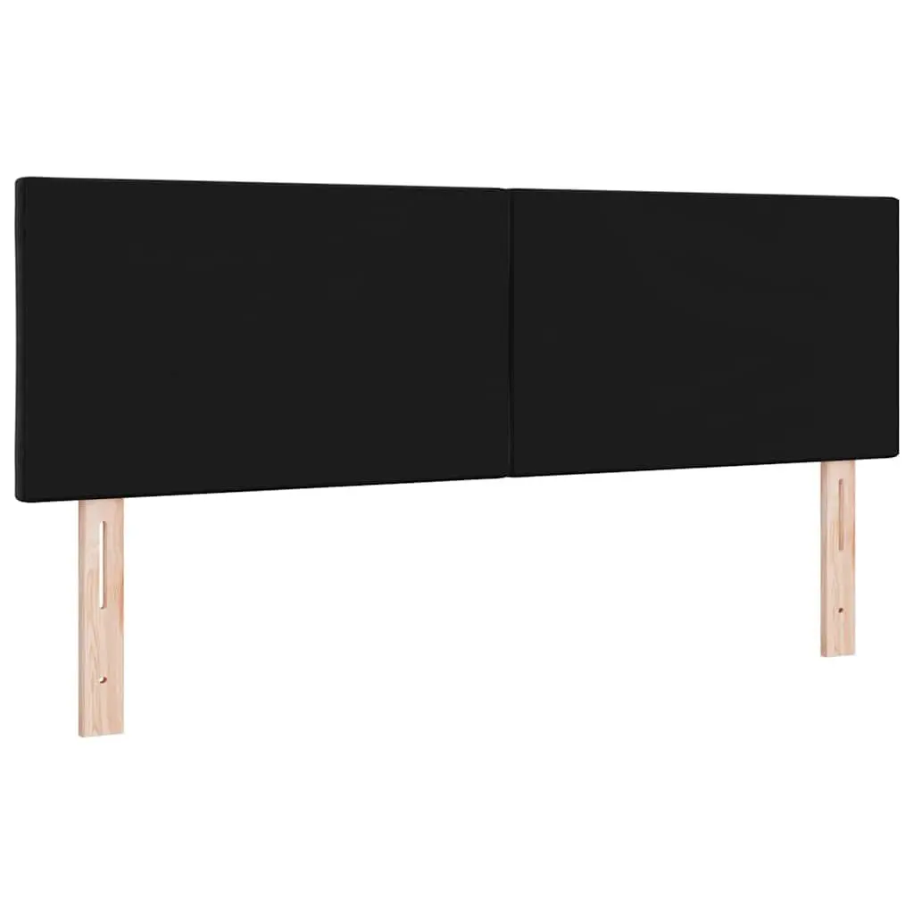 Upholstered Headboard Black Velvet 144cm with RGB LED Lights