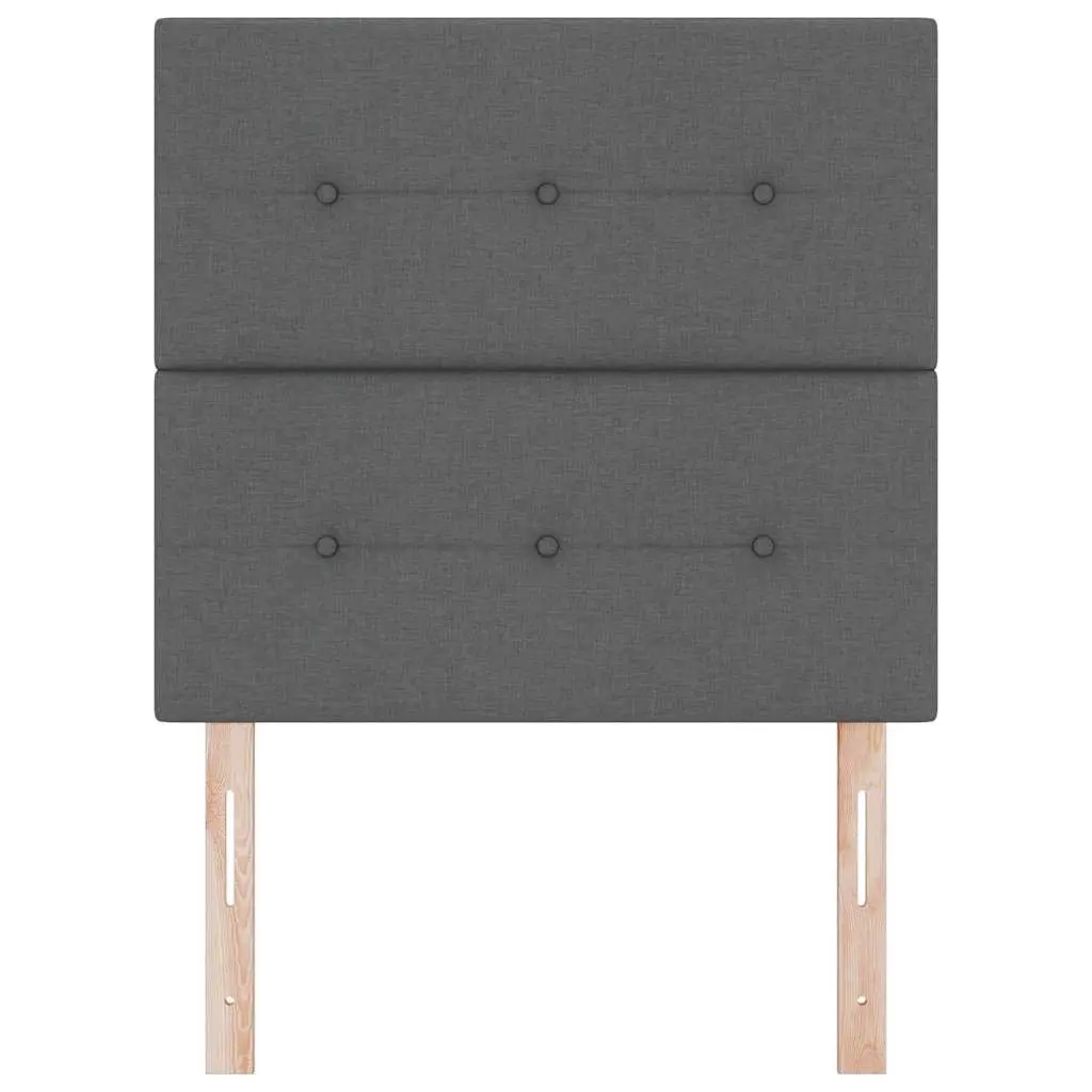 LED Headboard 80cm Grey Fabric Adjustable Height with USB Strip Lights Modern