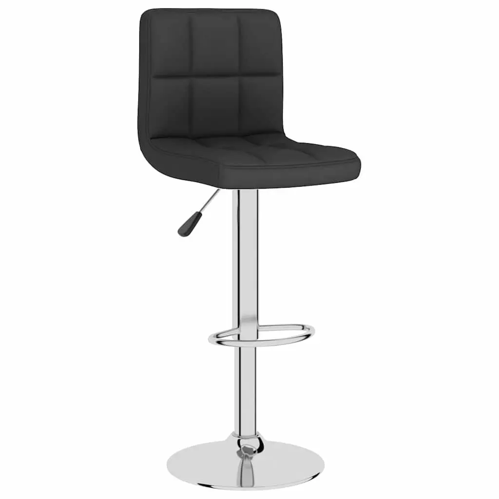 Bar Stools Black Fabric Swivel Gas Lift Height Adjustable 2 Piece