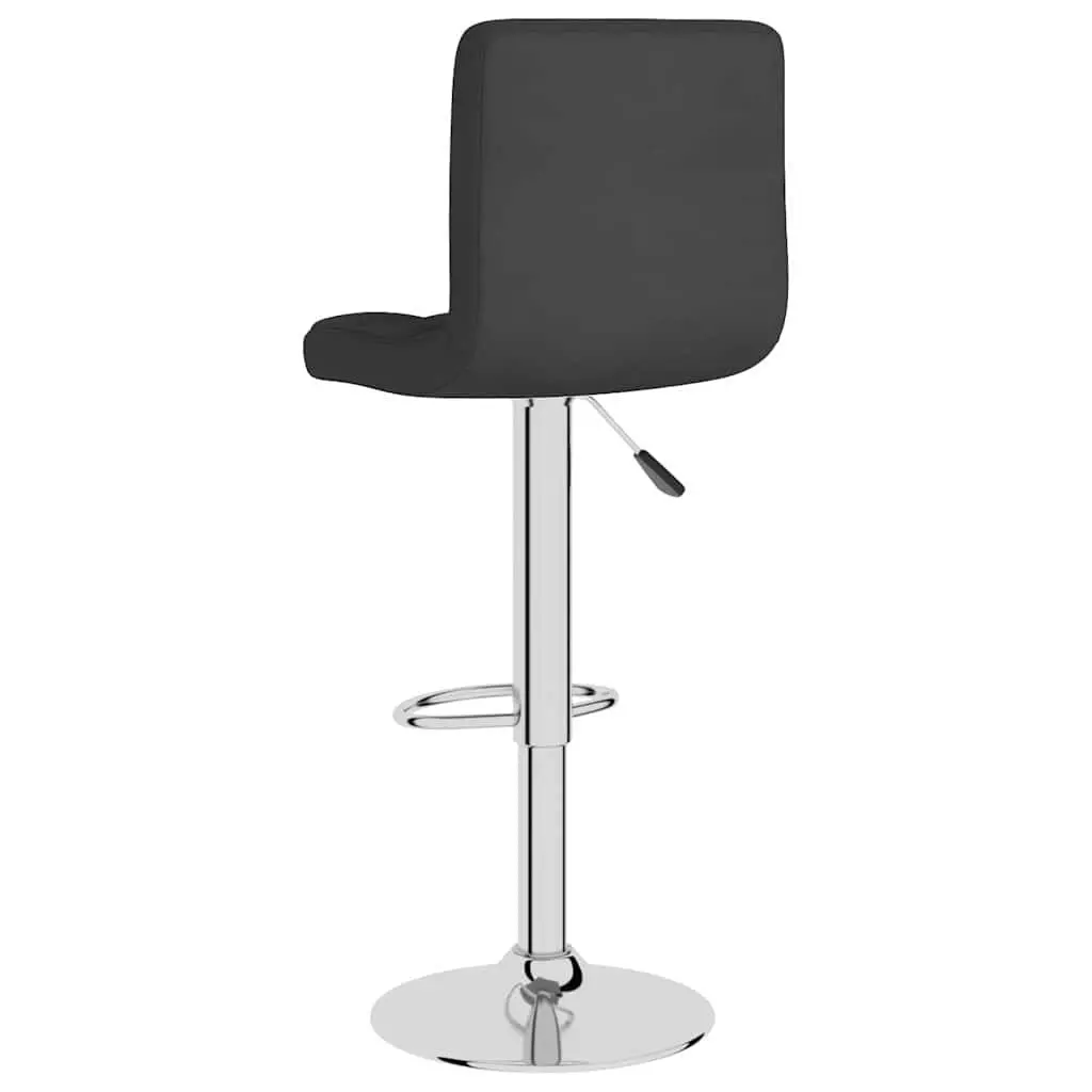 Bar Stools Black Fabric Swivel Gas Lift Height Adjustable 2 Piece