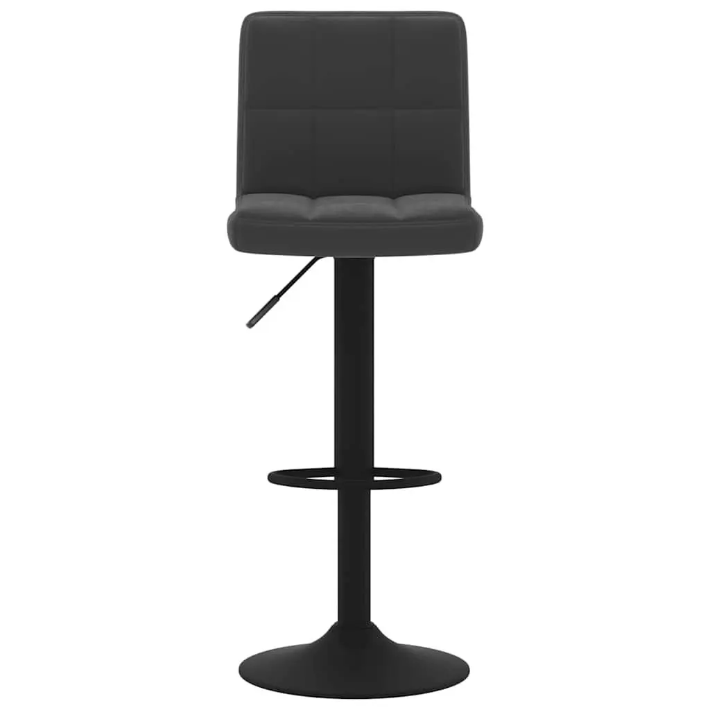 Bar Stools Velvet Black Swivel Counter Height Adjustable 2 Piece Chrome Base