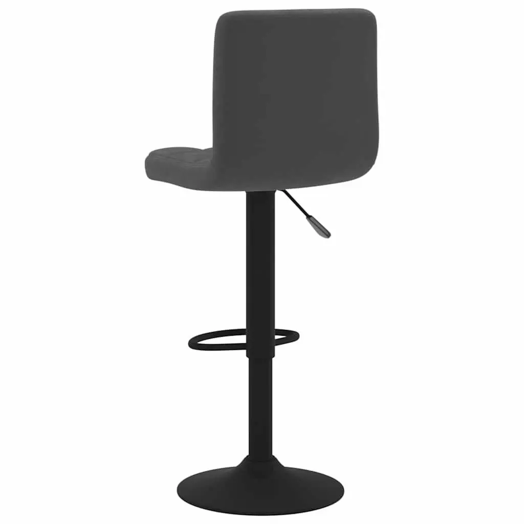 Bar Stools Velvet Black Swivel Counter Height Adjustable 2 Piece Chrome Base