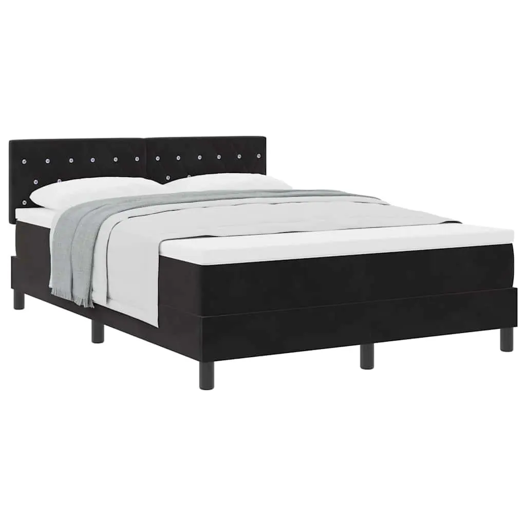 Box Spring Bed in Black and White
