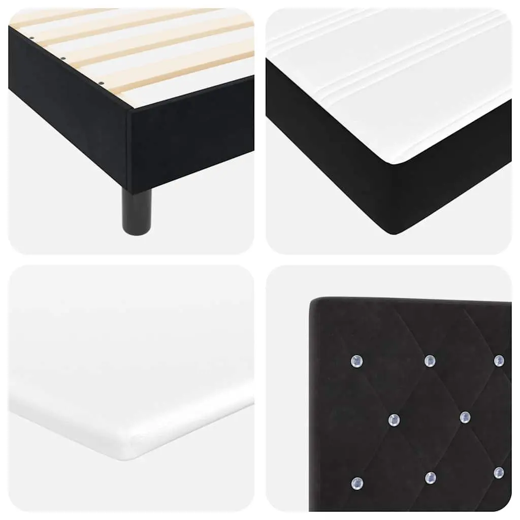 Box Spring Bed in Black and White