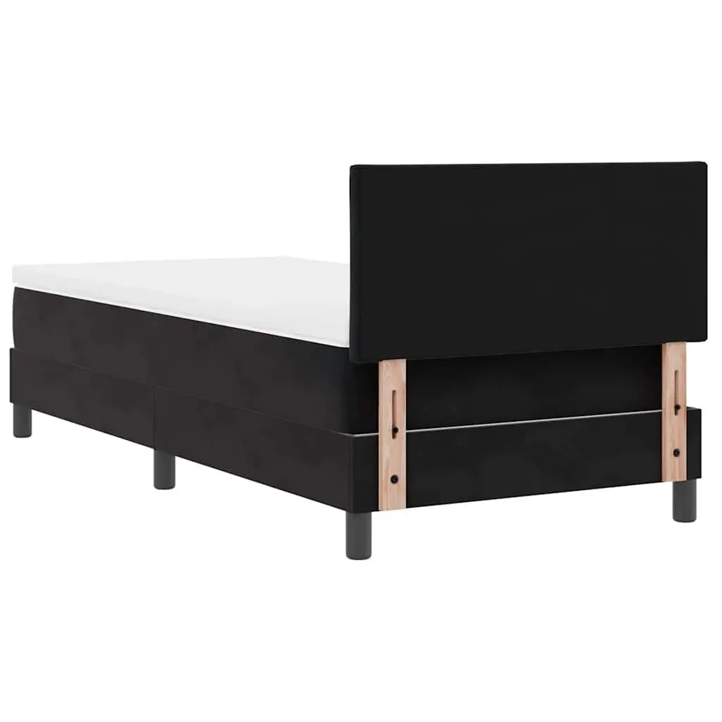 Box Spring Bed Black and White 107 x 203 cm Modern Bedroom Furniture Frame