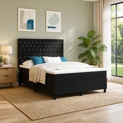 Discover Your New Black Velvet Box Spring Bed