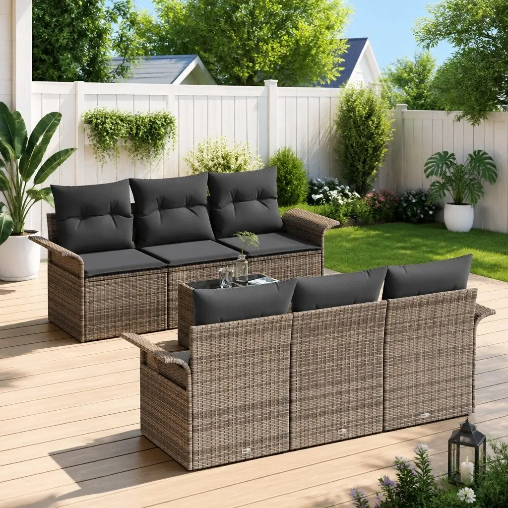 7-Piece Outdoor Sofa Set in Grey