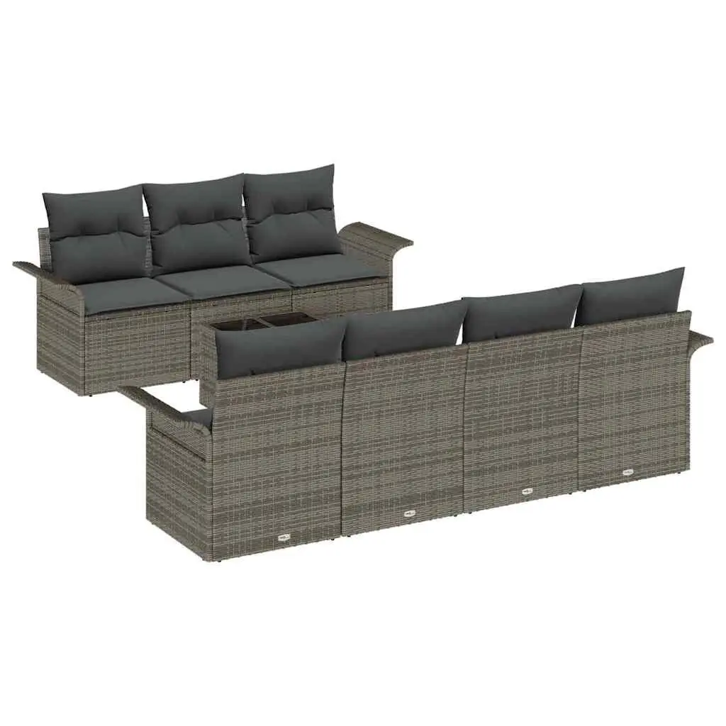 8pc Grey Modular Garden Sofa Set