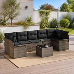 Friendly 8-Piece Modular Outdoor Sofa Set for You