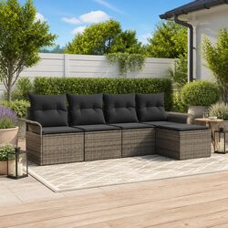 Your New Favorite 5-Piece Grey Outdoor Sofa Set