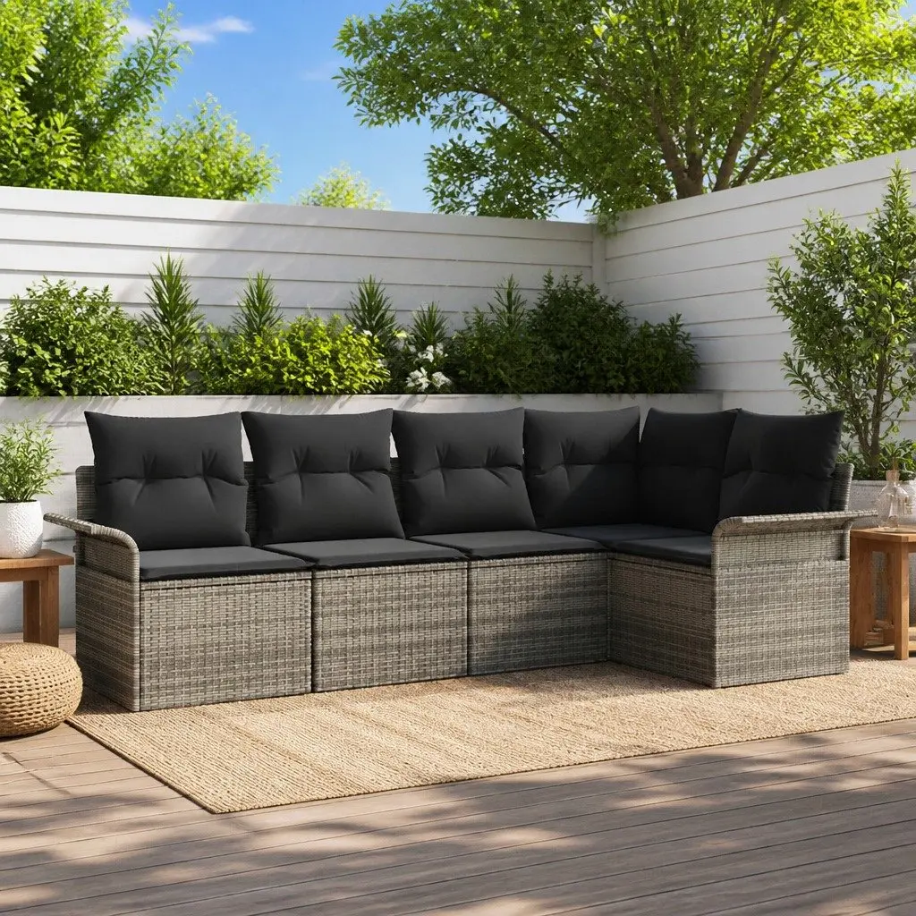 Grey 5-Piece Sofa Set