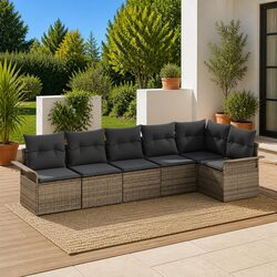 Friendly 6-Piece Grey Garden Sofa Set for Your Outdoor Space