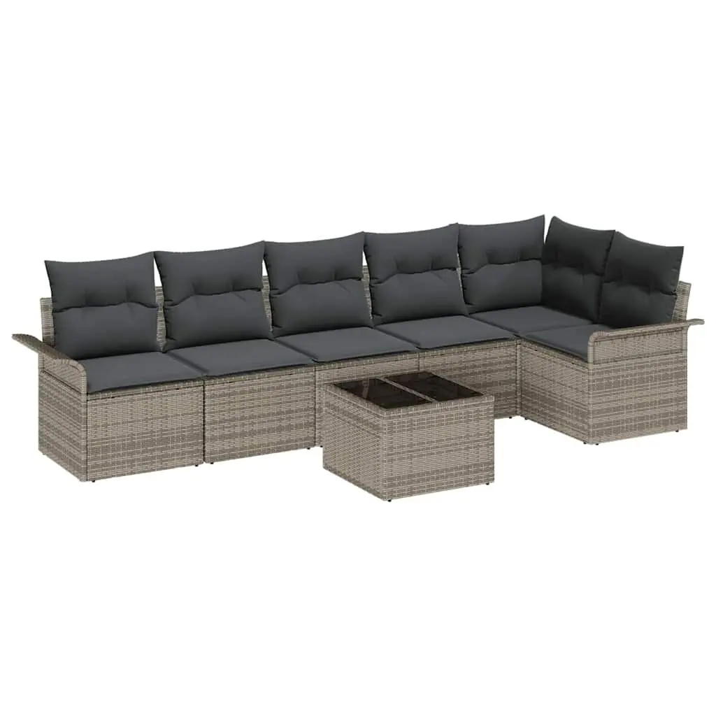 7-Piece Grey Sofa Set for Outdoors