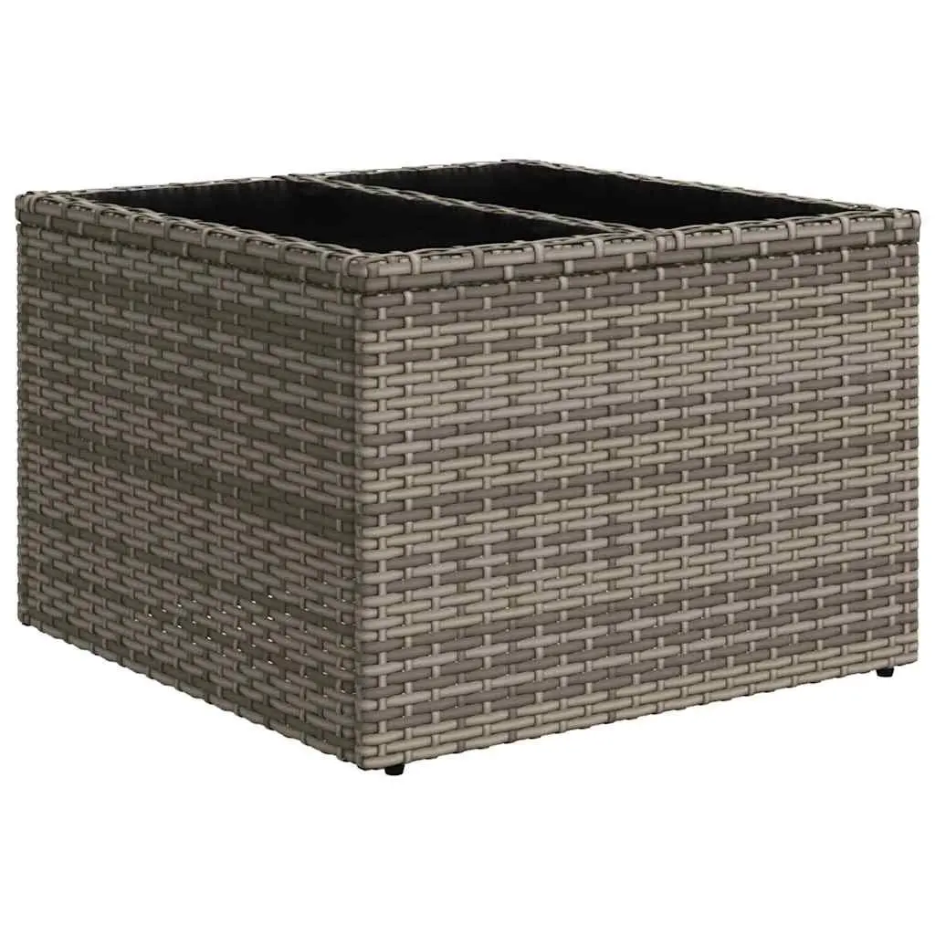 Modular Garden Sofa Set 9 Pieces Outdoor Seating Poly Rattan Grey Furniture