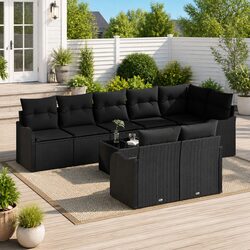 Your Outdoor Haven: 9-Piece Garden Sofa Set Awaits