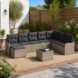 Create Your Outdoor Oasis with Our Grey Garden Sofa Set