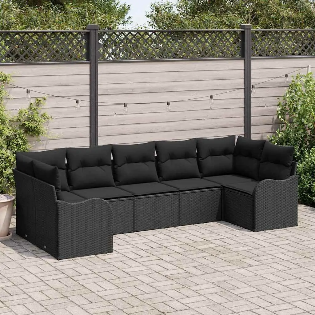 Black Modular Garden Sofa Set