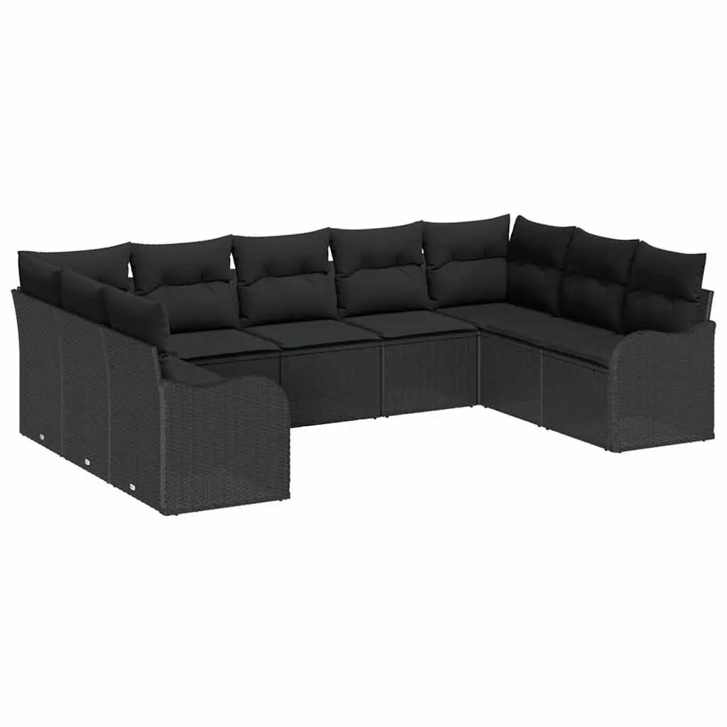 Black Rattan Outdoor Sofa Set