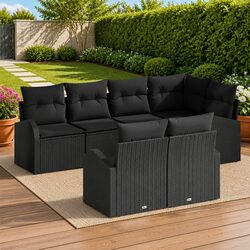 Your Outdoor Space Awaits: Black Modular Garden Sofa Set