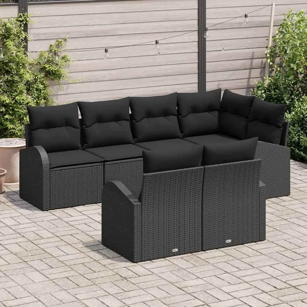 Garden Sofa Set Modular Black Rattan Outdoor Furniture Sectional