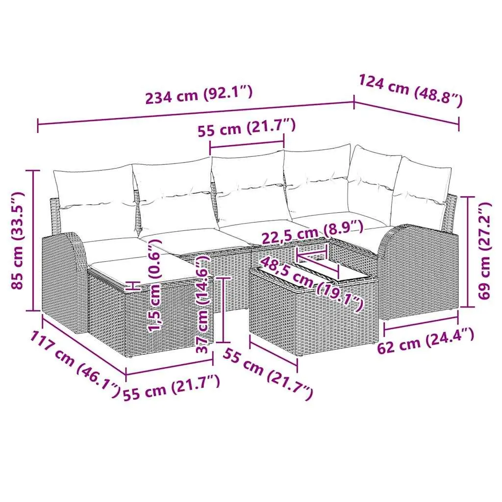 7-Piece Garden Sofa Set
