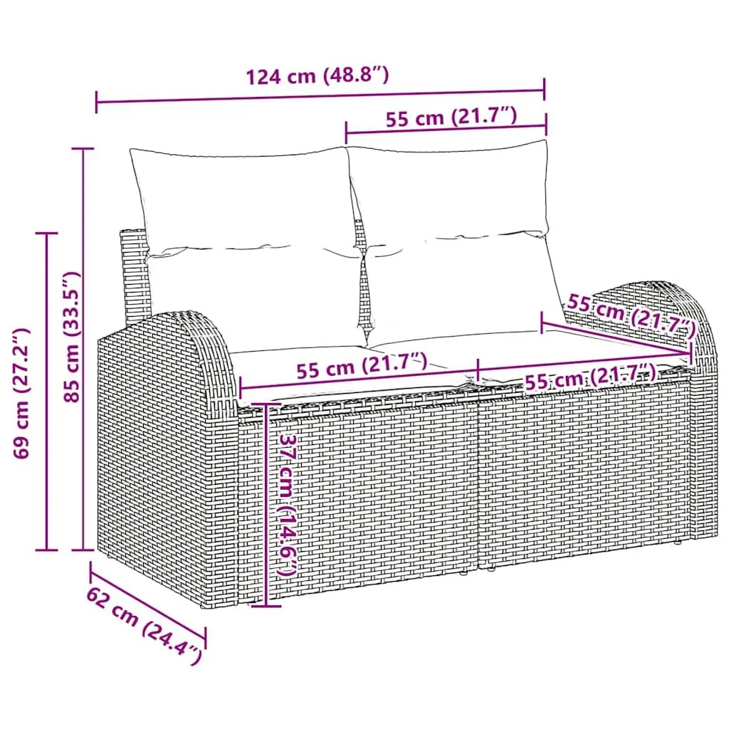 8-Piece Modular Garden Sofa Set