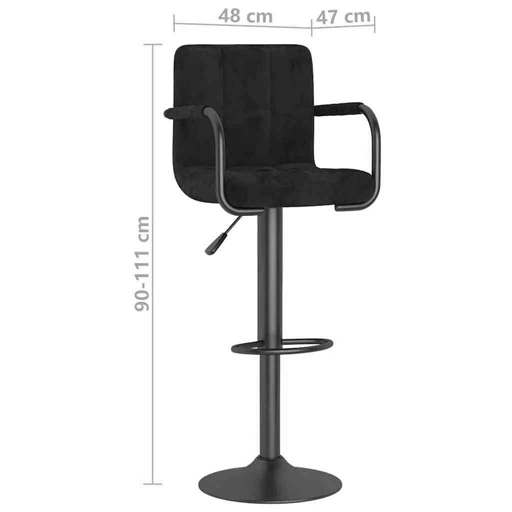 Black Velvet Bar Stools