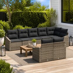 Create Your Outdoor Oasis with an 8-Piece Grey Sofa Set