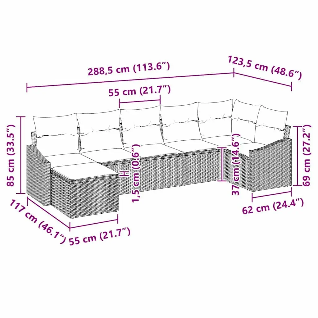 7-Piece Outdoor Sofa Set