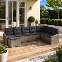 Your New Grey 8-Piece Modular Outdoor Sofa Set